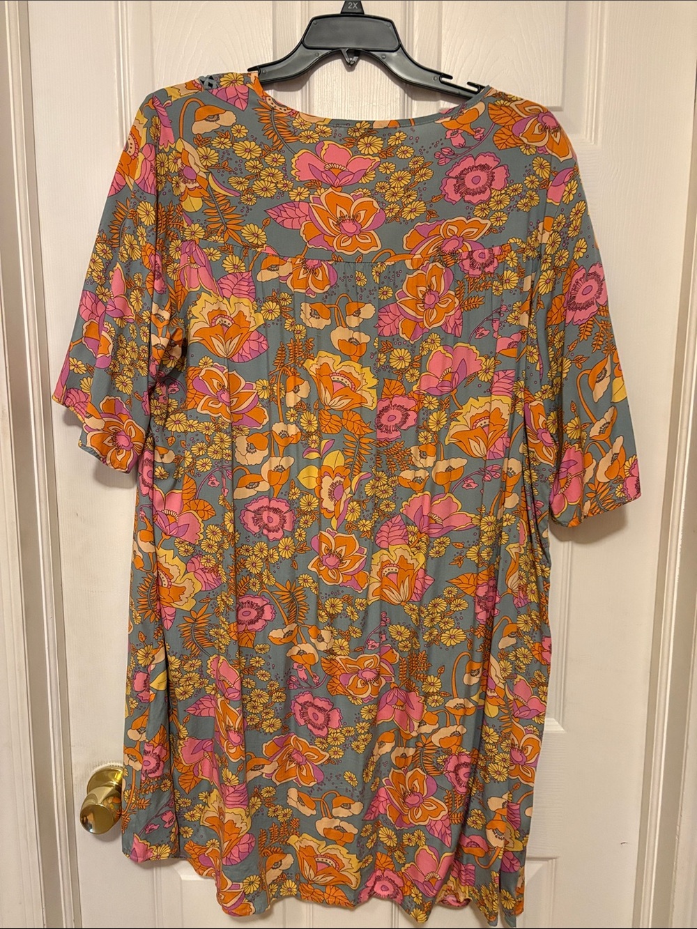Rusttydustty Floral Boho Dress in Pink & Orange - Picture 5 of 5